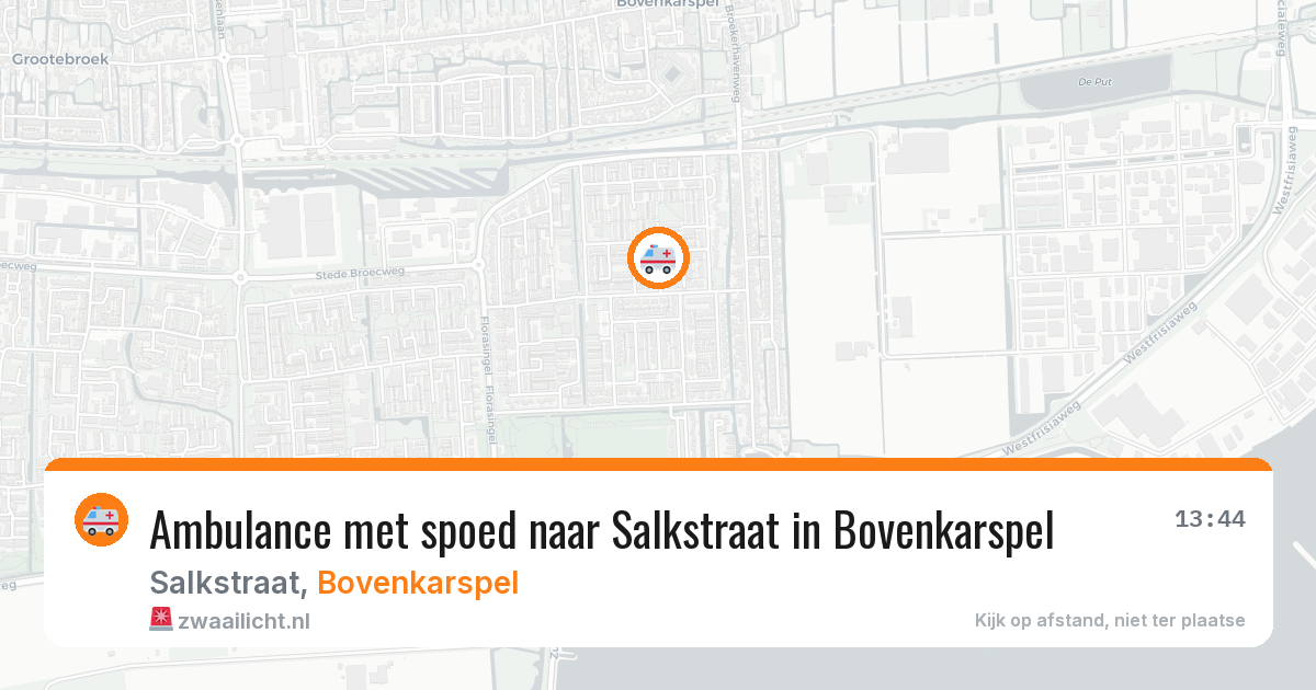 Ambulance met spoed naar Salkstraat in Bovenkarspel — 22 jan 2026