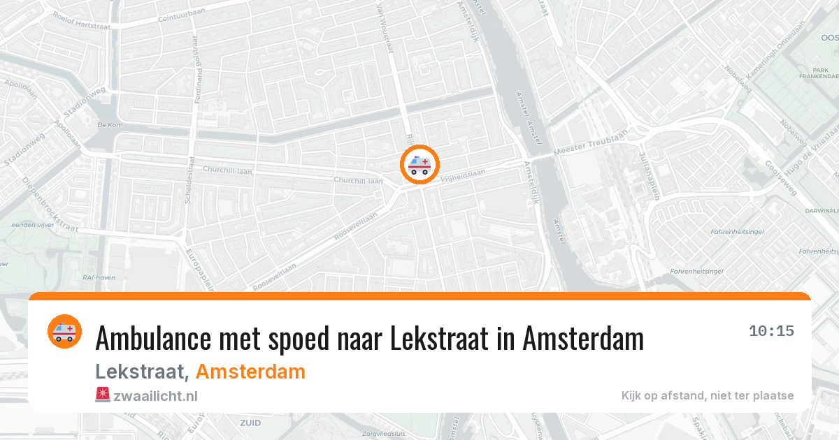 Ambulance met spoed naar Lekstraat in Amsterdam — 1 apr 2026