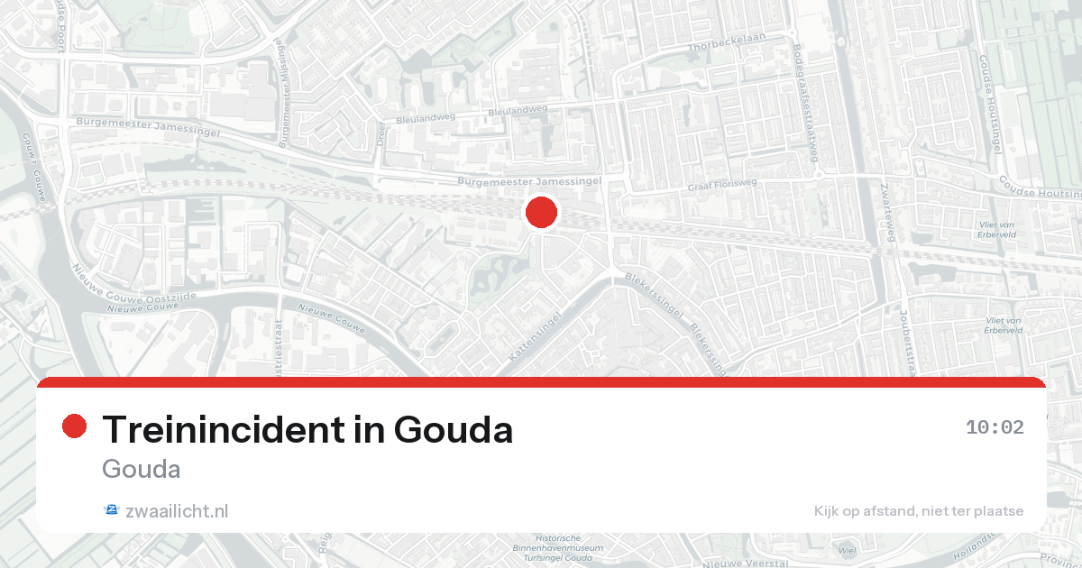 Treinincident in Gouda — 22 aug 2026