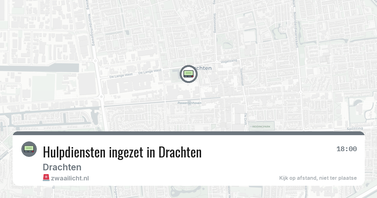 Hulpdiensten ingezet in Drachten — 10 aug 2026 | 🚨 Zwaailicht.nl