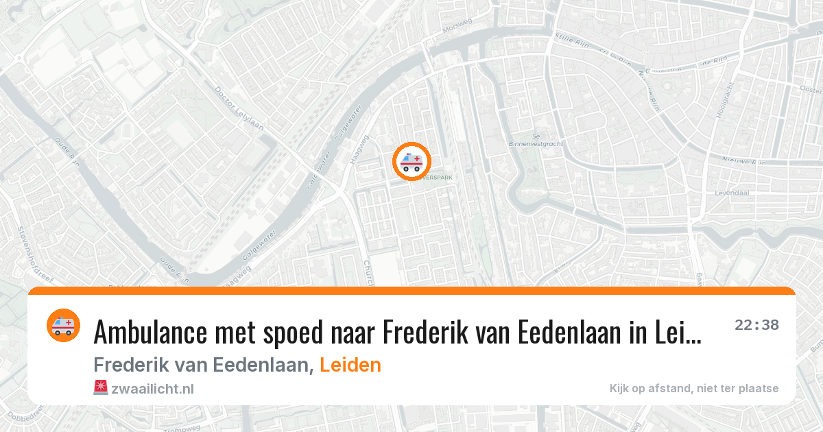 Ambulance met spoed naar Frederik van Eedenlaan in Leiden — 29 jul 2026