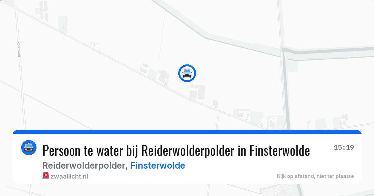Persoon te water bij Reiderwolderpolder in Finsterwolde — 11 jun 2026