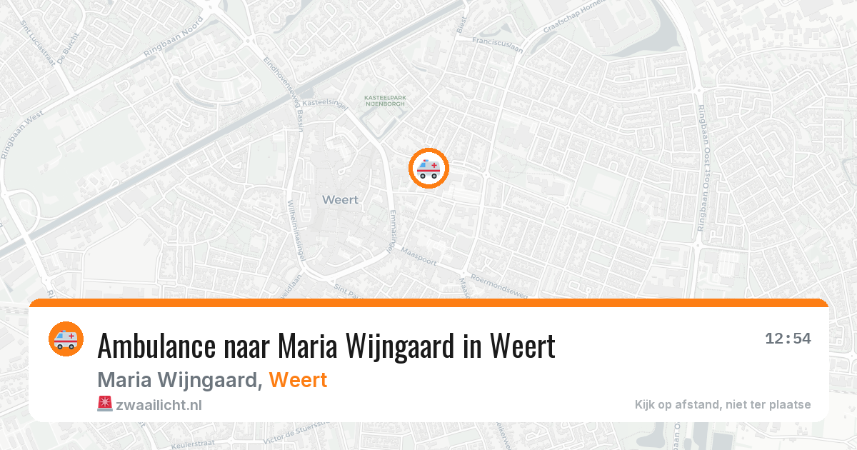 Ambulance naar Maria Wijngaard in Weert — 11 jul 2026