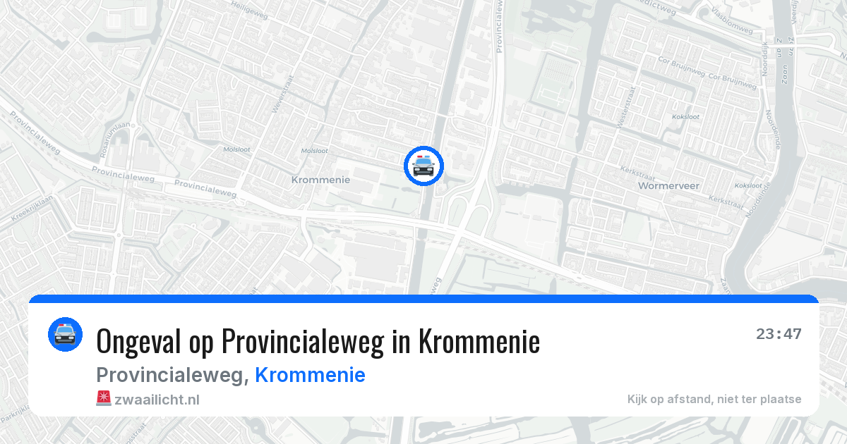 Ongeval op Provincialeweg in Krommenie — 10 apr 2026