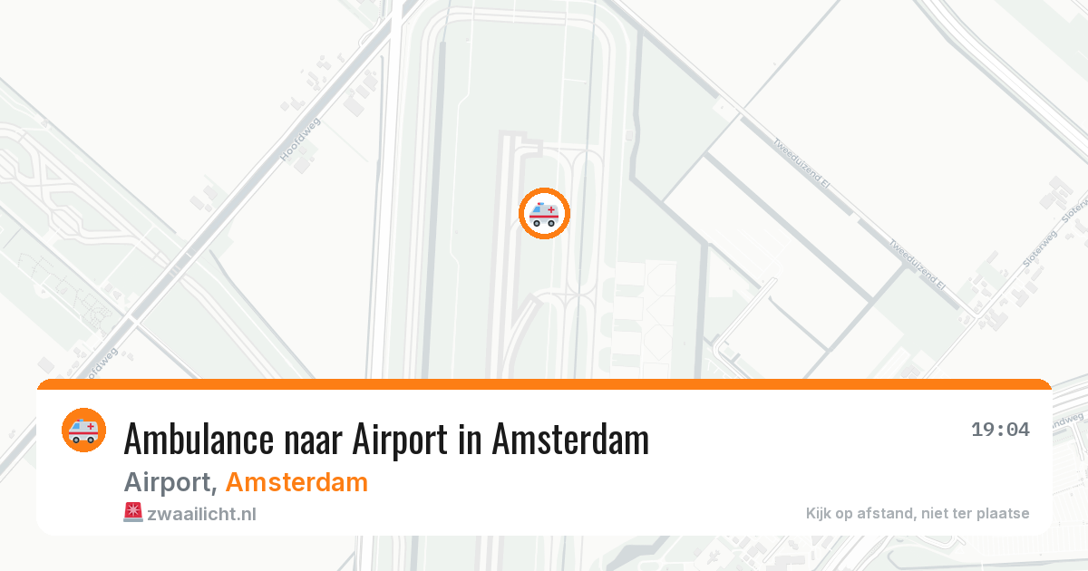 Ambulance naar Airport in Amsterdam — 30 jun 2026