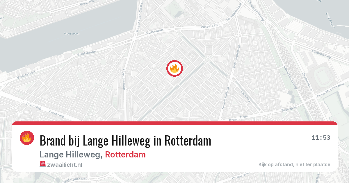 Brand bij Lange Hilleweg in Rotterdam — 18 jul 2026