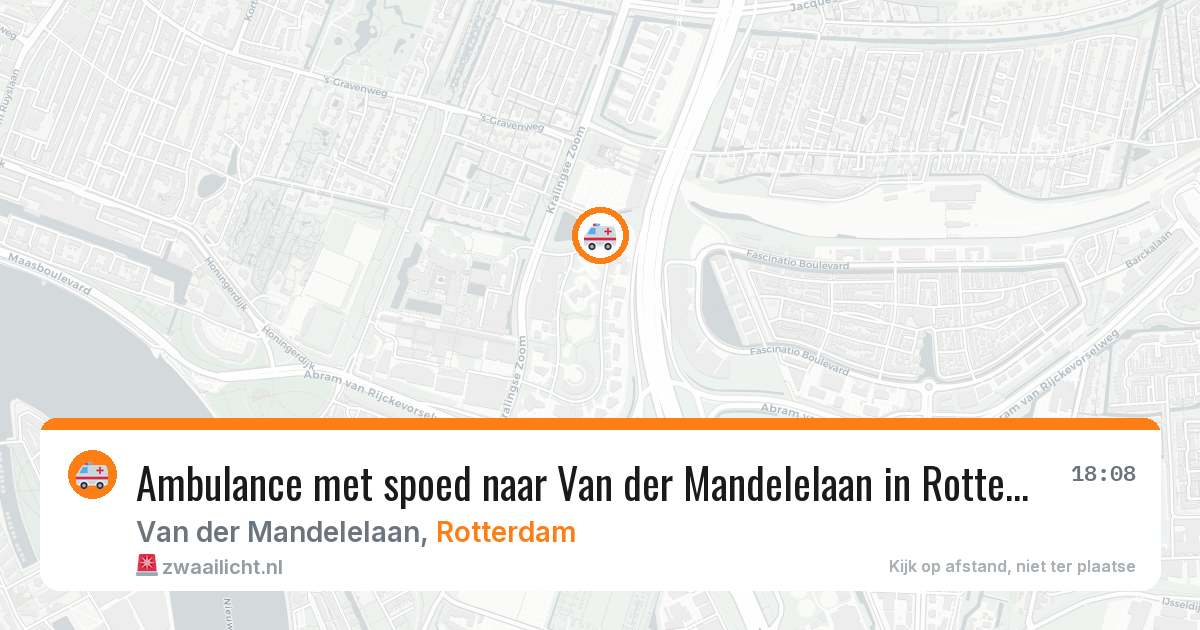 Ambulance met spoed naar Van der Mandelelaan in Rotterdam — 3 aug 2026