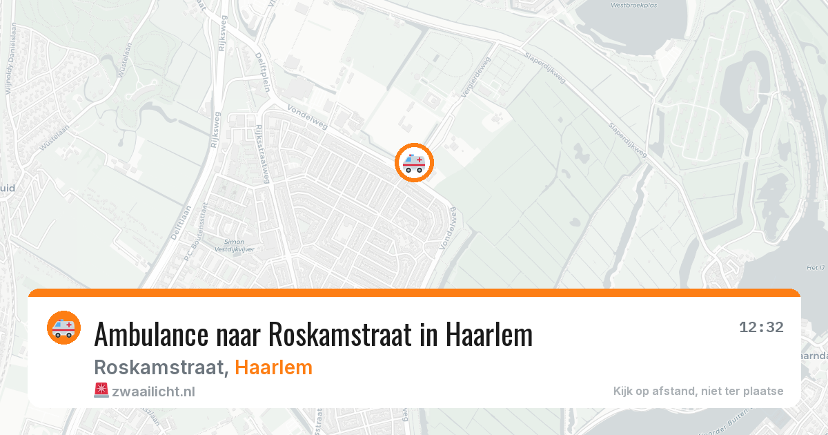 Ambulance naar Roskamstraat in Haarlem — 3 aug 2026