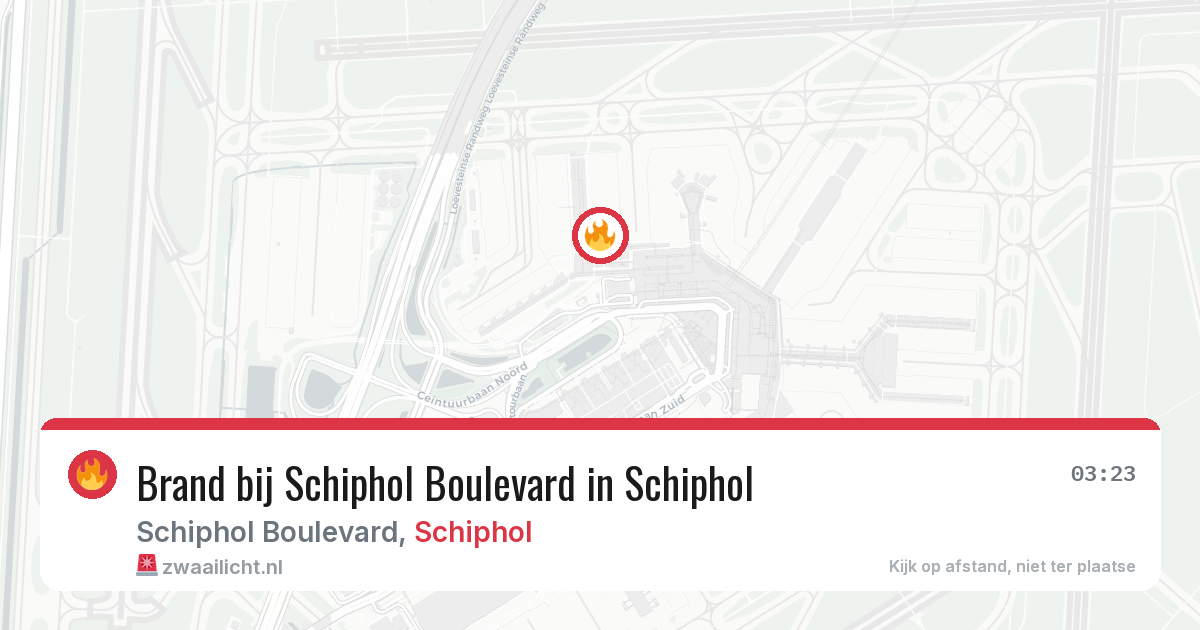 Brand bij Schiphol Boulevard in Schiphol — 26 jun 2026