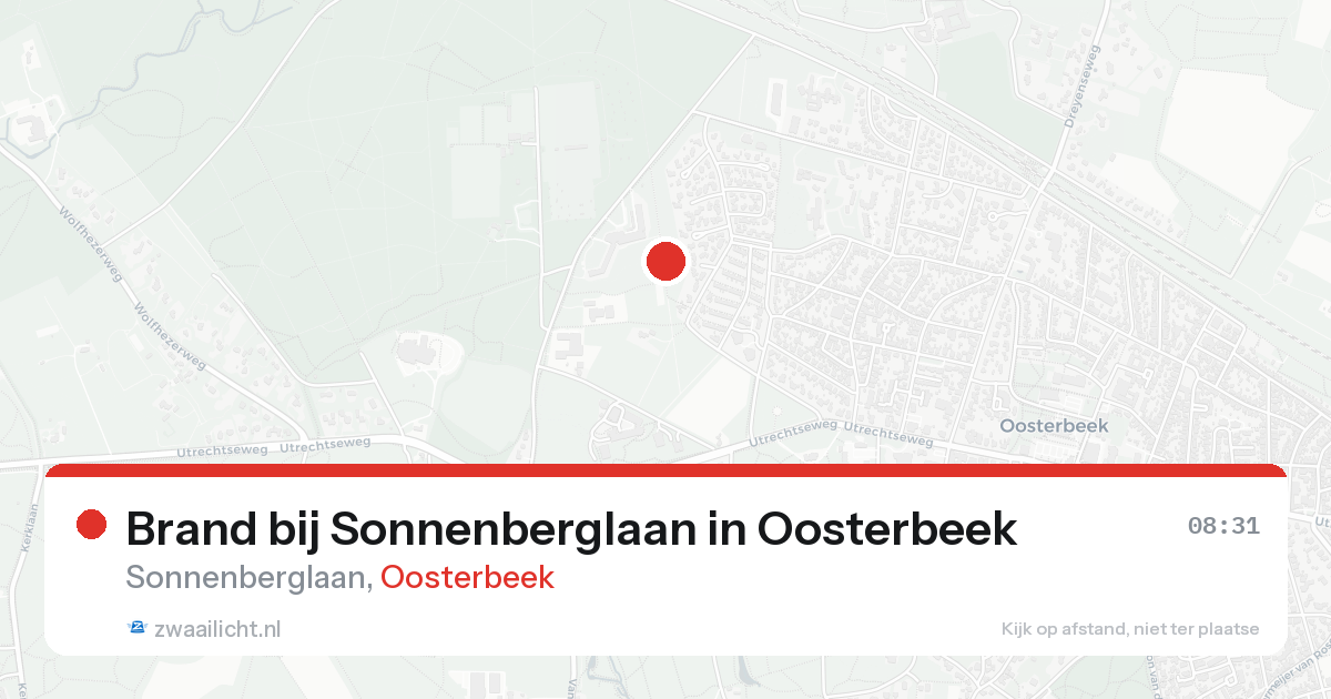 Brand bij Sonnenberglaan in Oosterbeek — 15 aug 2026