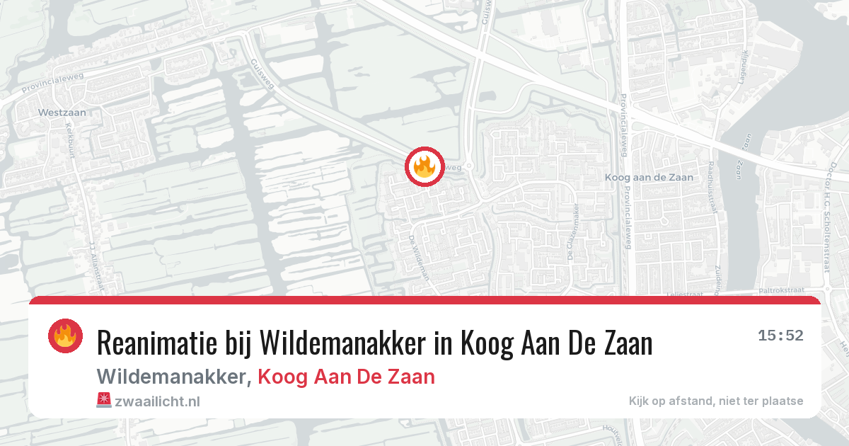 Reanimatie bij Wildemanakker in Koog Aan De Zaan — 21 jun 2026