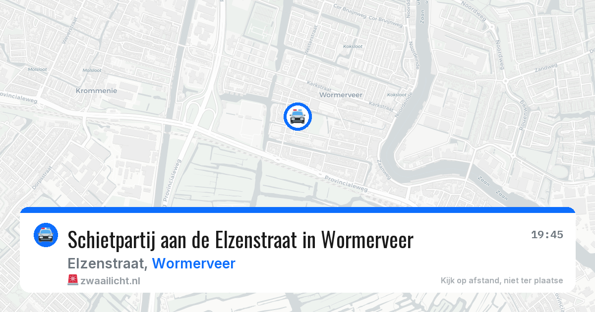 Schietpartij aan de Elzenstraat in Wormerveer — 14 jul 2026