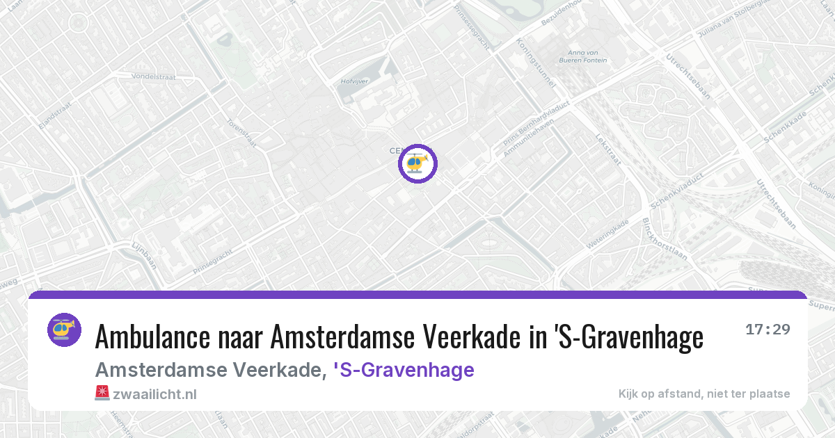 Ambulance naar Amsterdamse Veerkade in 'S-Gravenhage — 17 feb 2026