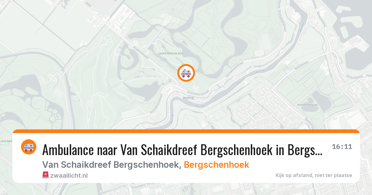 Ambulance naar Van Schaikdreef Bergschenhoek in Bergschenhoek — 28 jul 2026