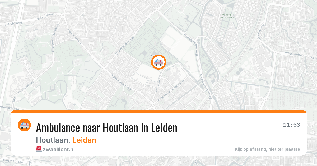 Ambulance naar Houtlaan in Leiden — 6 mrt 2026