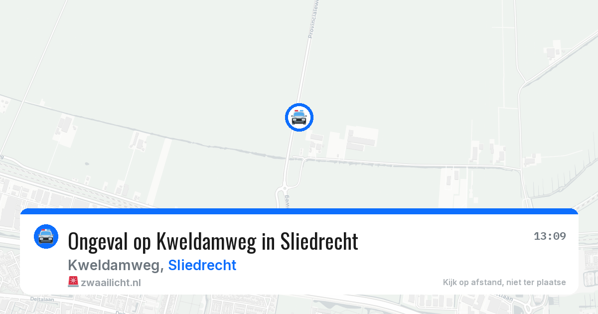 Ongeval op Kweldamweg in Sliedrecht — 7 jul 2026