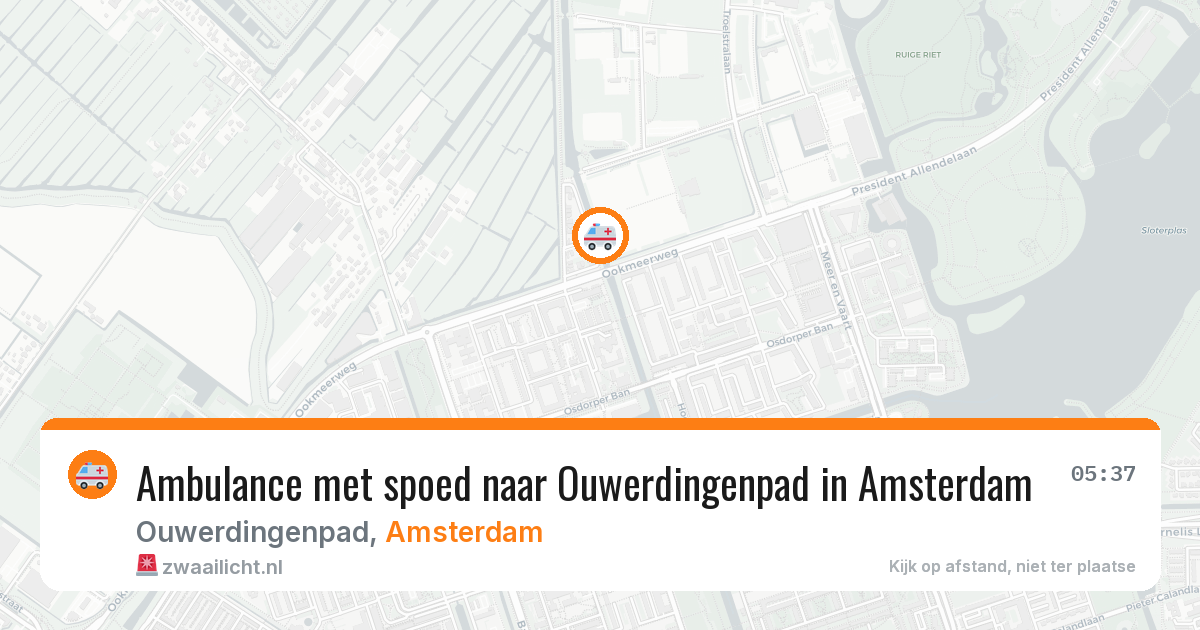 Ambulance met spoed naar Ouwerdingenpad in Amsterdam — 1 apr 2026