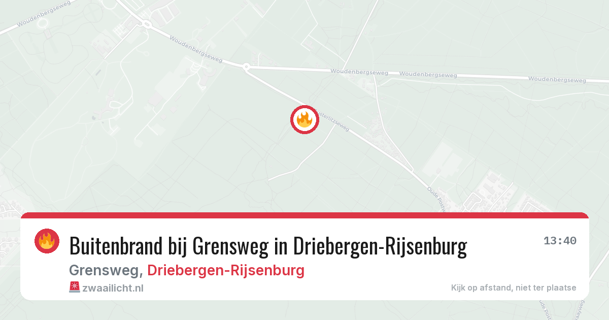 Buitenbrand bij Grensweg in Driebergen-Rijsenburg — 26 apr 2026
