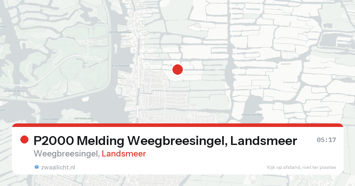 P2000 Melding Weegbreesingel, Landsmeer — 31 jan 2026