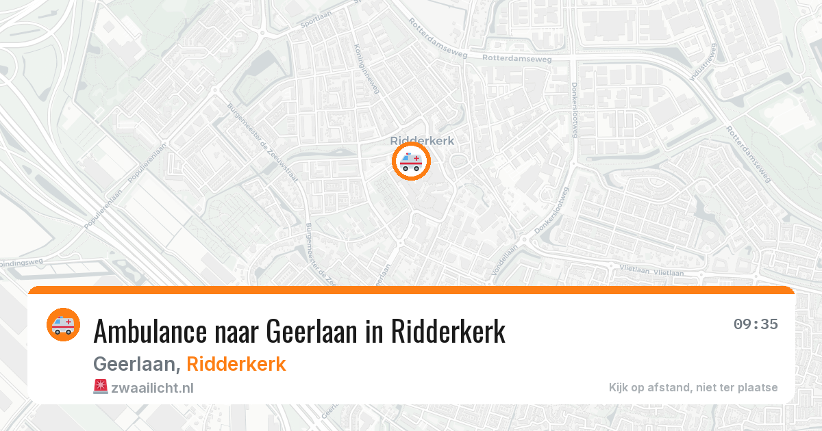 Ambulance naar Geerlaan in Ridderkerk — 18 mei 2026