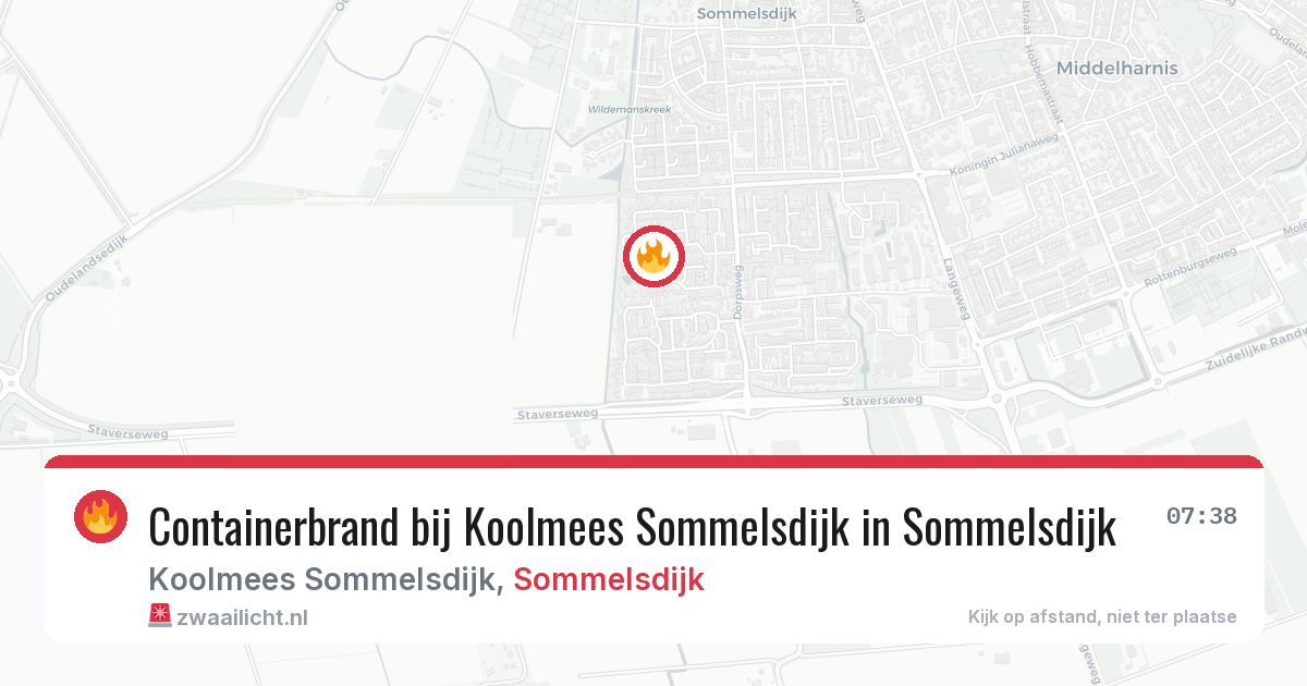 Containerbrand bij Koolmees Sommelsdijk in Sommelsdijk — 6 mei 2026