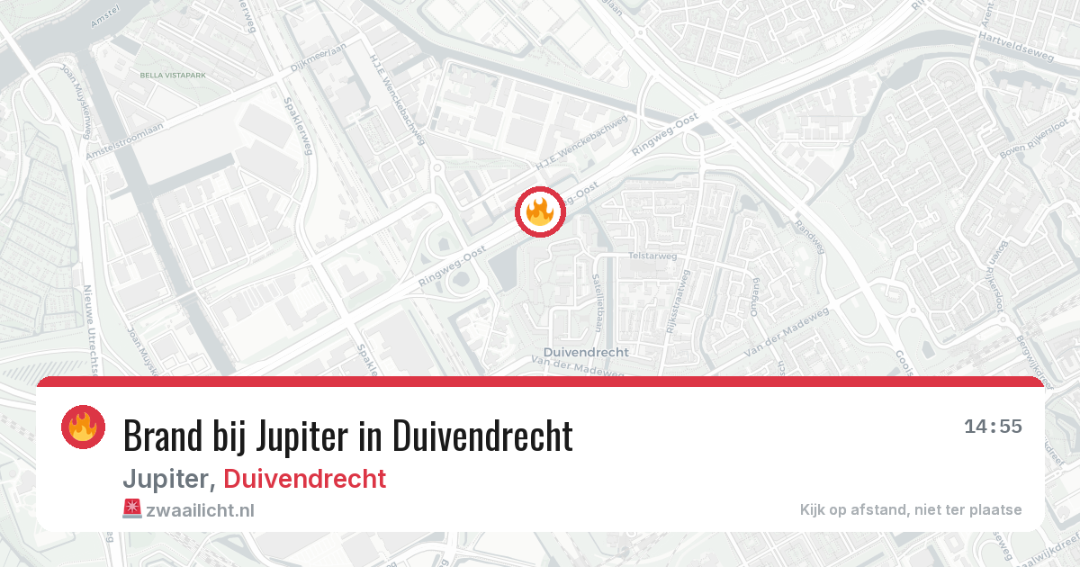 Brand bij Jupiter in Duivendrecht — 26 jun 2026