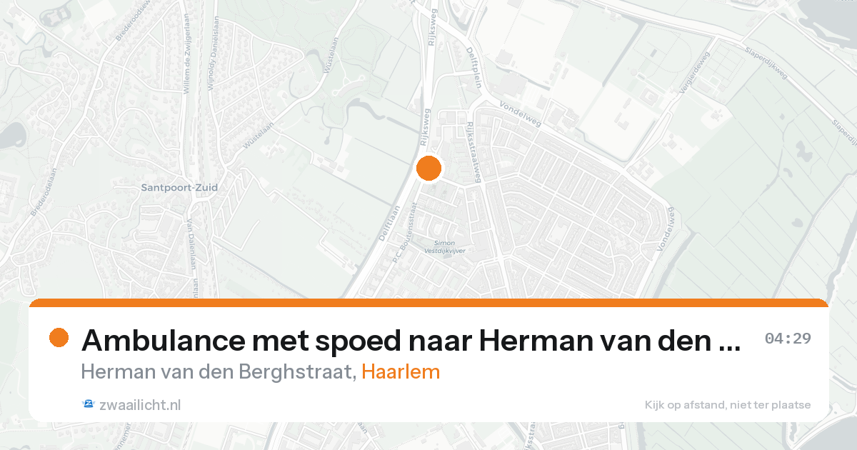 Ambulance met spoed naar Herman van den Berghstraat in Haarlem — 31 mei 2026