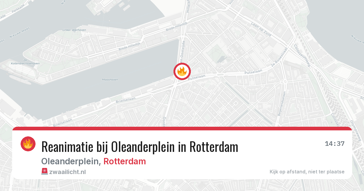 Reanimatie bij Oleanderplein in Rotterdam — 10 mrt 2026