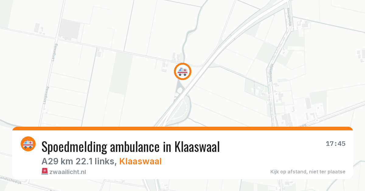 Spoedmelding ambulance in Klaaswaal — 11 aug 2026