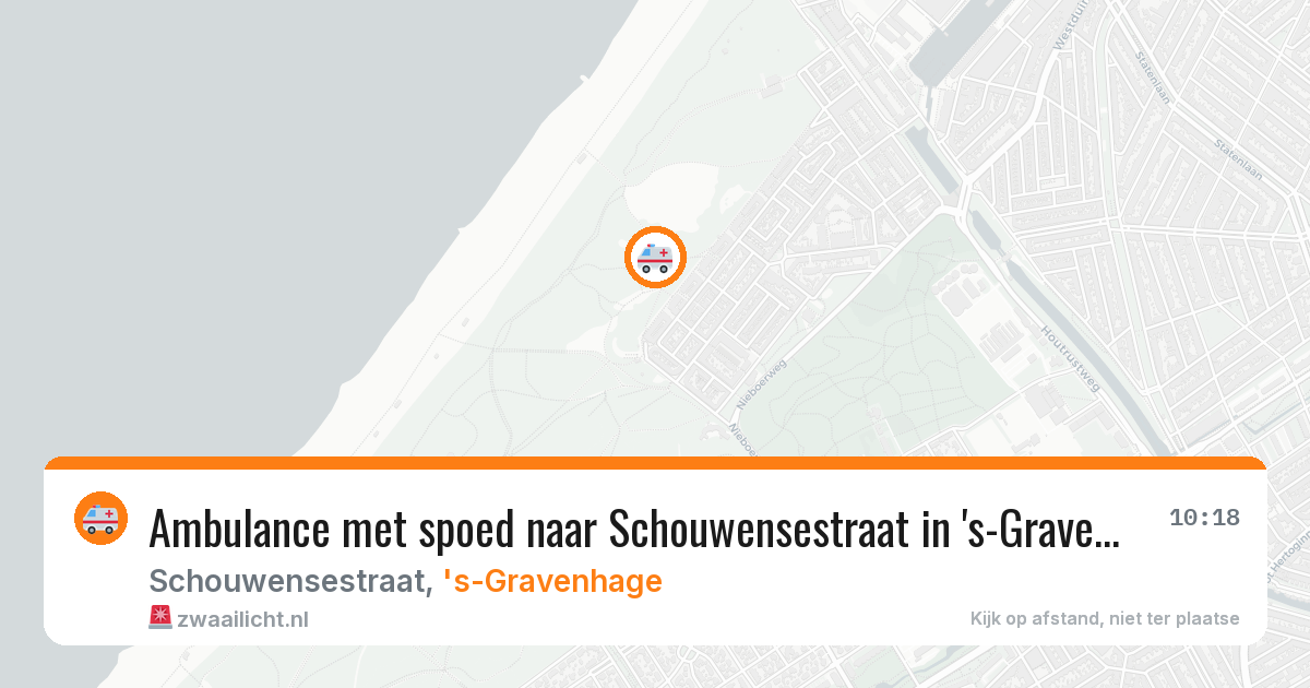 Ambulance met spoed naar Schouwensestraat in 's-Gravenhage — 10 mei 2026