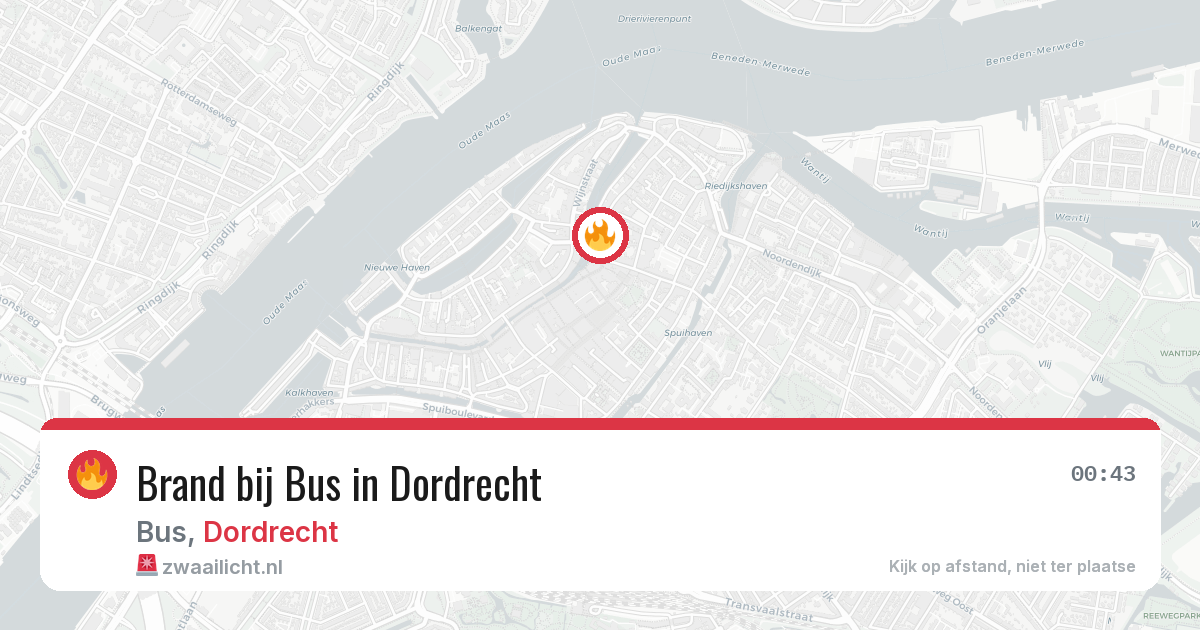 Brand bij Bus in Dordrecht — 12 jun 2026