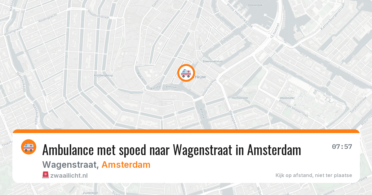 Ambulance met spoed naar Wagenstraat in Amsterdam — 10 mei 2026