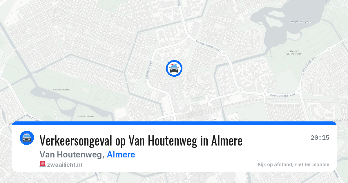 Verkeersongeval op Van Houtenweg in Almere — 25 apr 2026