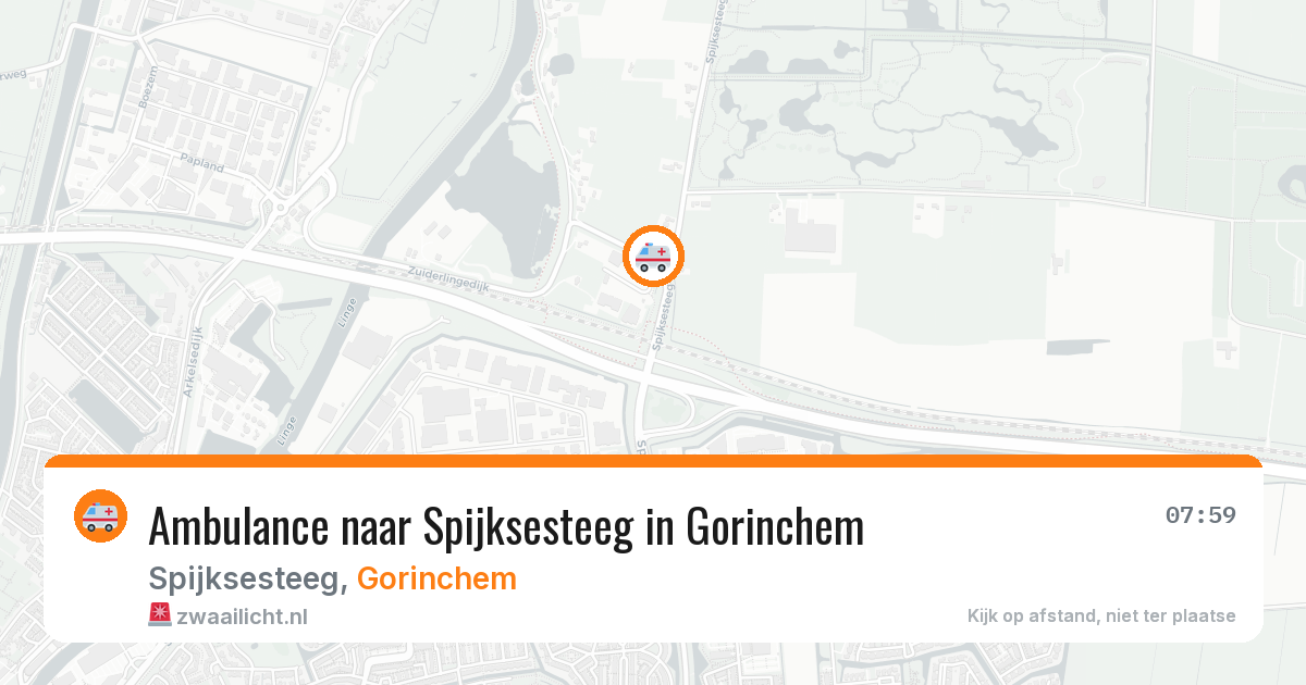 Ambulance naar Spijksesteeg in Gorinchem — 7 jul 2026