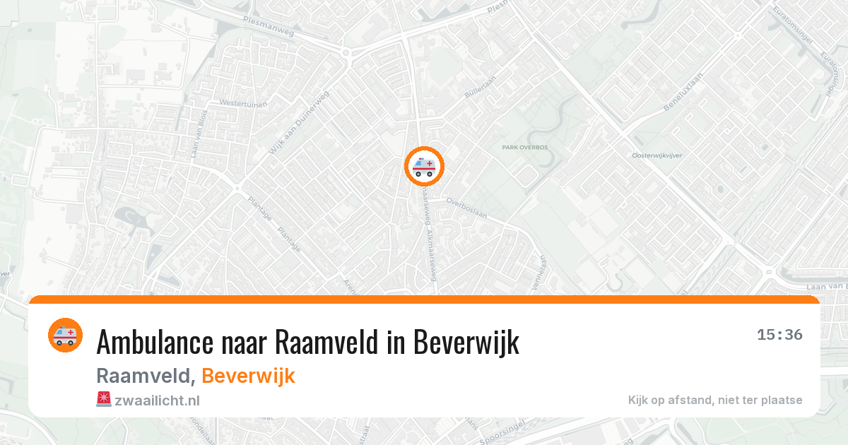 Ambulance naar Raamveld in Beverwijk — 15 mei 2026