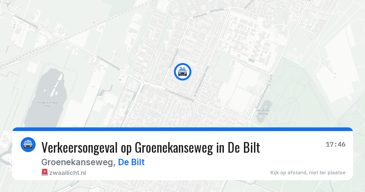 Verkeersongeval op Groenekanseweg in De Bilt — 4 aug 2026
