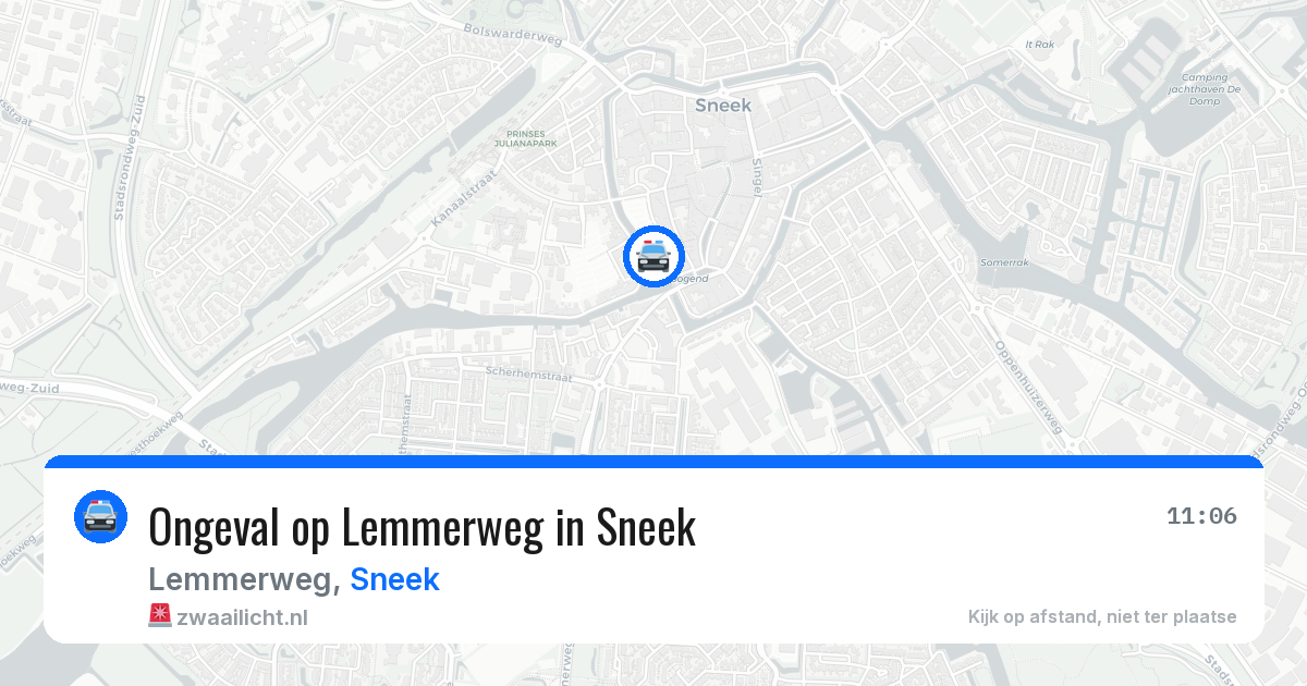 Ongeval op Lemmerweg in Sneek — 23 apr 2026