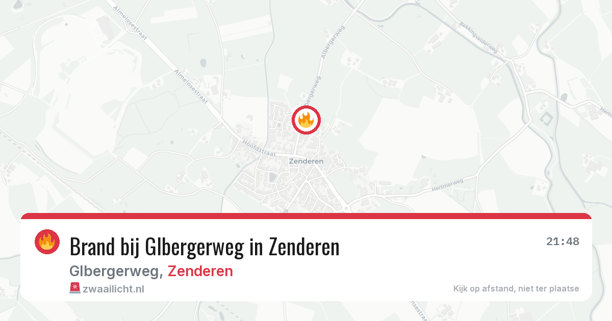 Brand bij Glbergerweg in Zenderen — 16 apr 2026