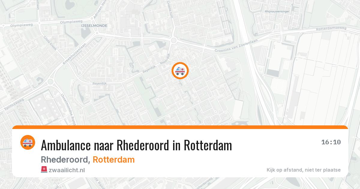 Ambulance naar Rhederoord in Rotterdam — 30 apr 2026