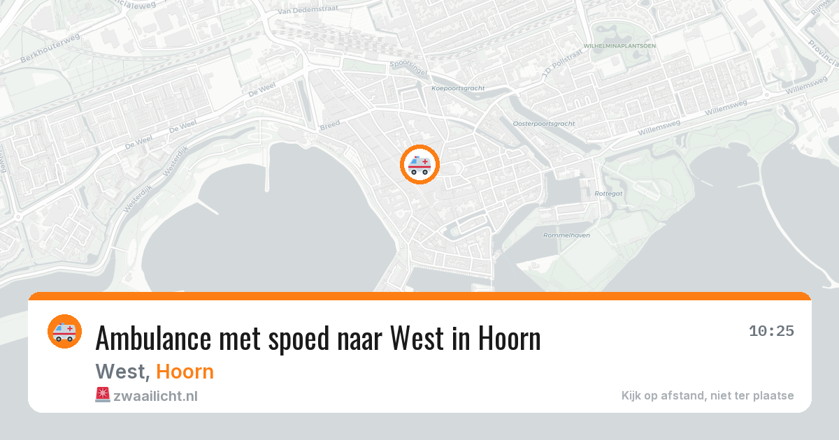 Ambulance met spoed naar West in Hoorn — 25 jun 2026
