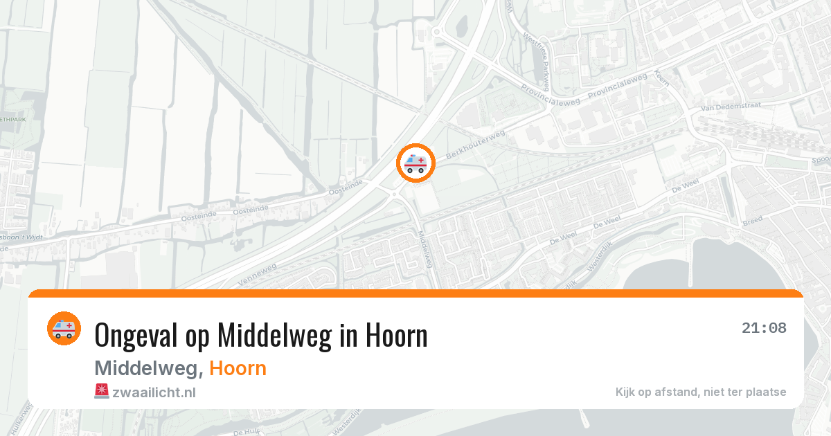 Ongeval op Middelweg in Hoorn — 26 jun 2026