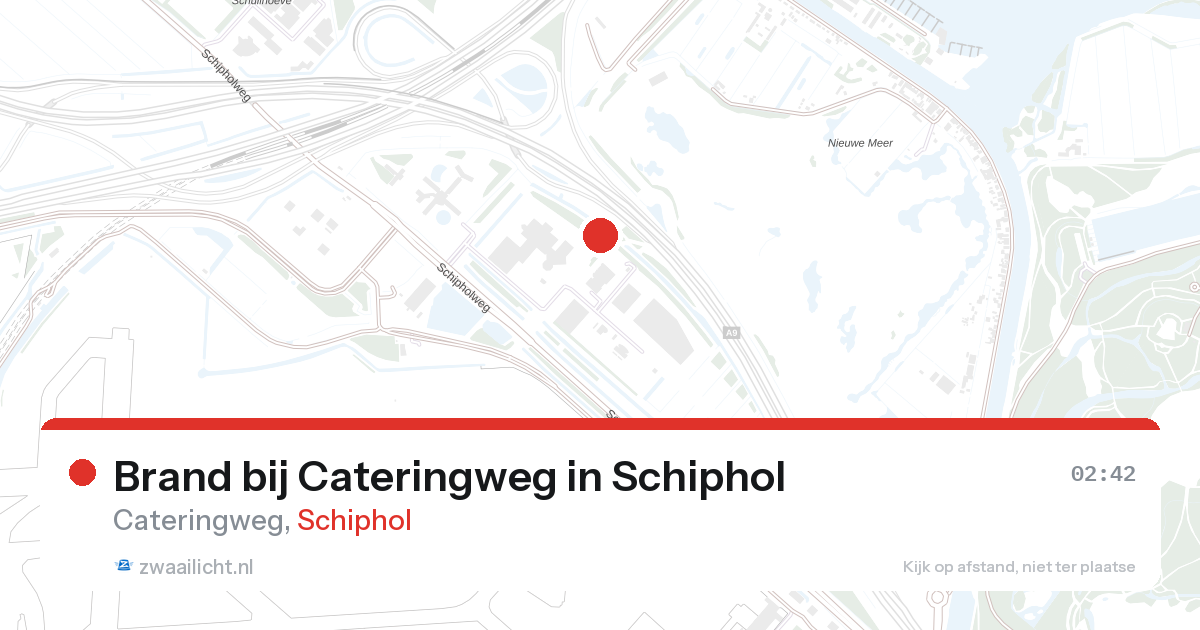 Brand bij Cateringweg in Schiphol — 28 aug 2026