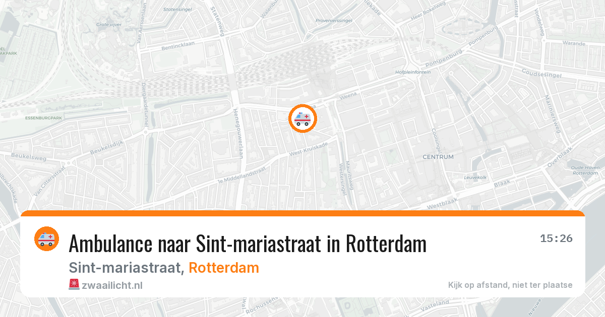 Ambulance naar Sint-mariastraat in Rotterdam — 19 mrt 2026