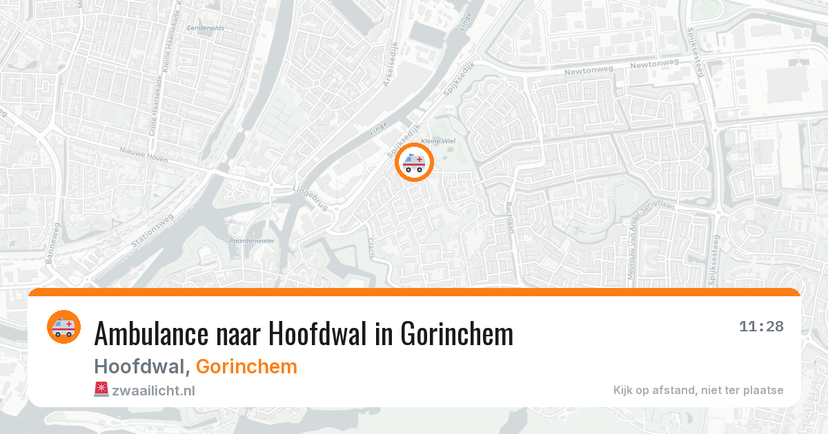 Ambulance naar Hoofdwal in Gorinchem — 14 jul 2026