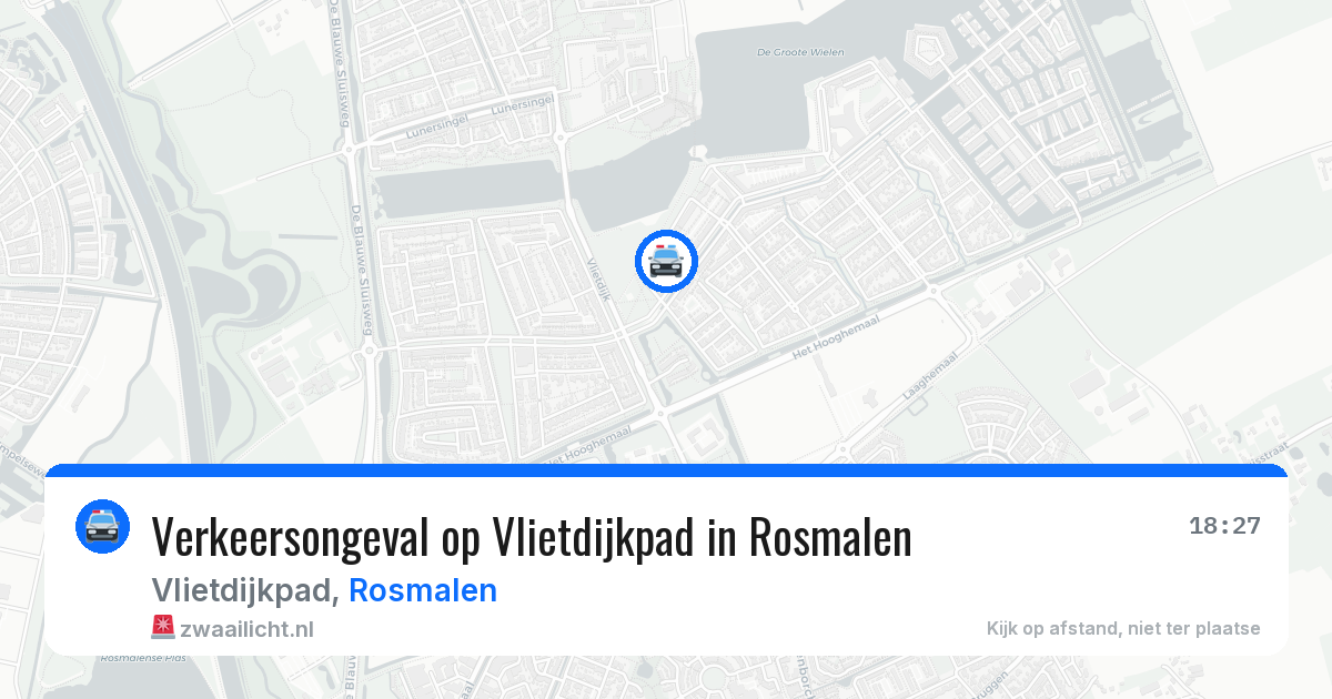 Verkeersongeval op Vlietdijkpad in Rosmalen — 26 mrt 2026