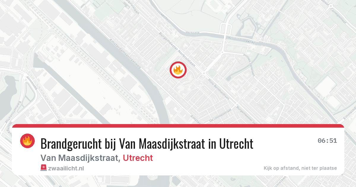 Brandgerucht bij Van Maasdijkstraat in Utrecht — 22 mei 2026