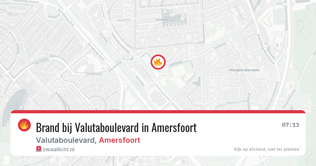 Brand bij Valutaboulevard in Amersfoort — 28 jun 2026