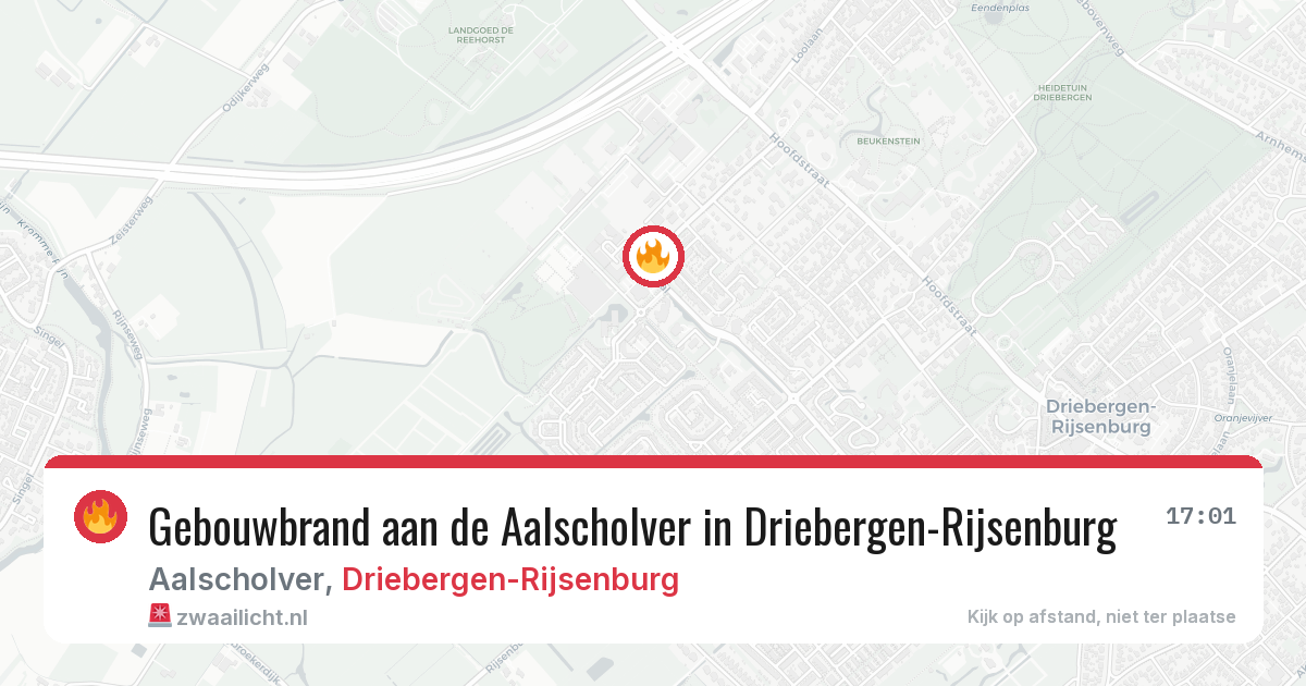 Gebouwbrand aan de Aalscholver in Driebergen-Rijsenburg — 1 mrt 2026