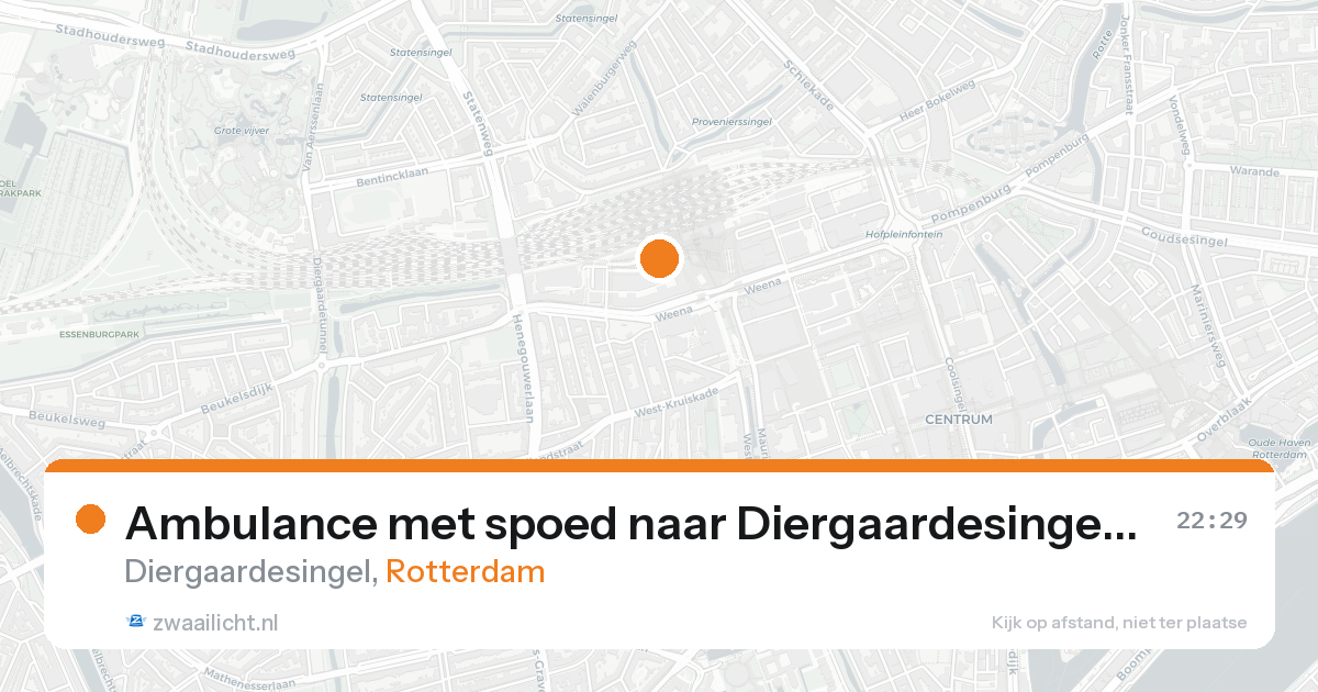 Ambulance met spoed naar Diergaardesingel in Rotterdam — 23 aug 2026