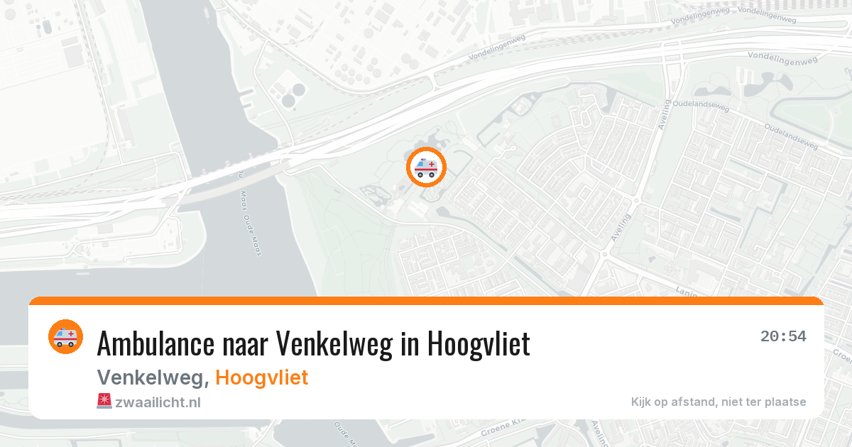 Ambulance naar Venkelweg in Hoogvliet — 14 aug 2026